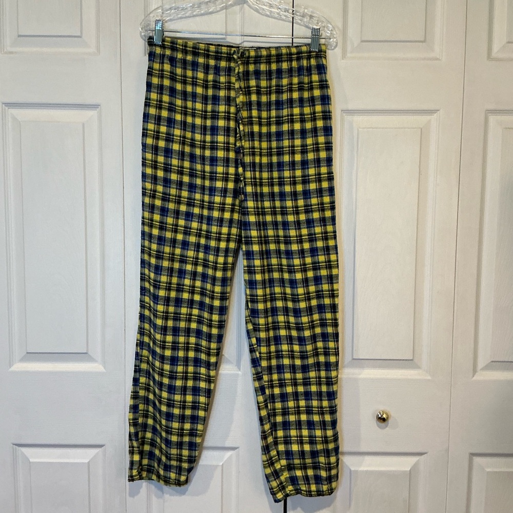 🐸 Bottoms Out Plaid Flannel Pajama Bottoms - Size Medium